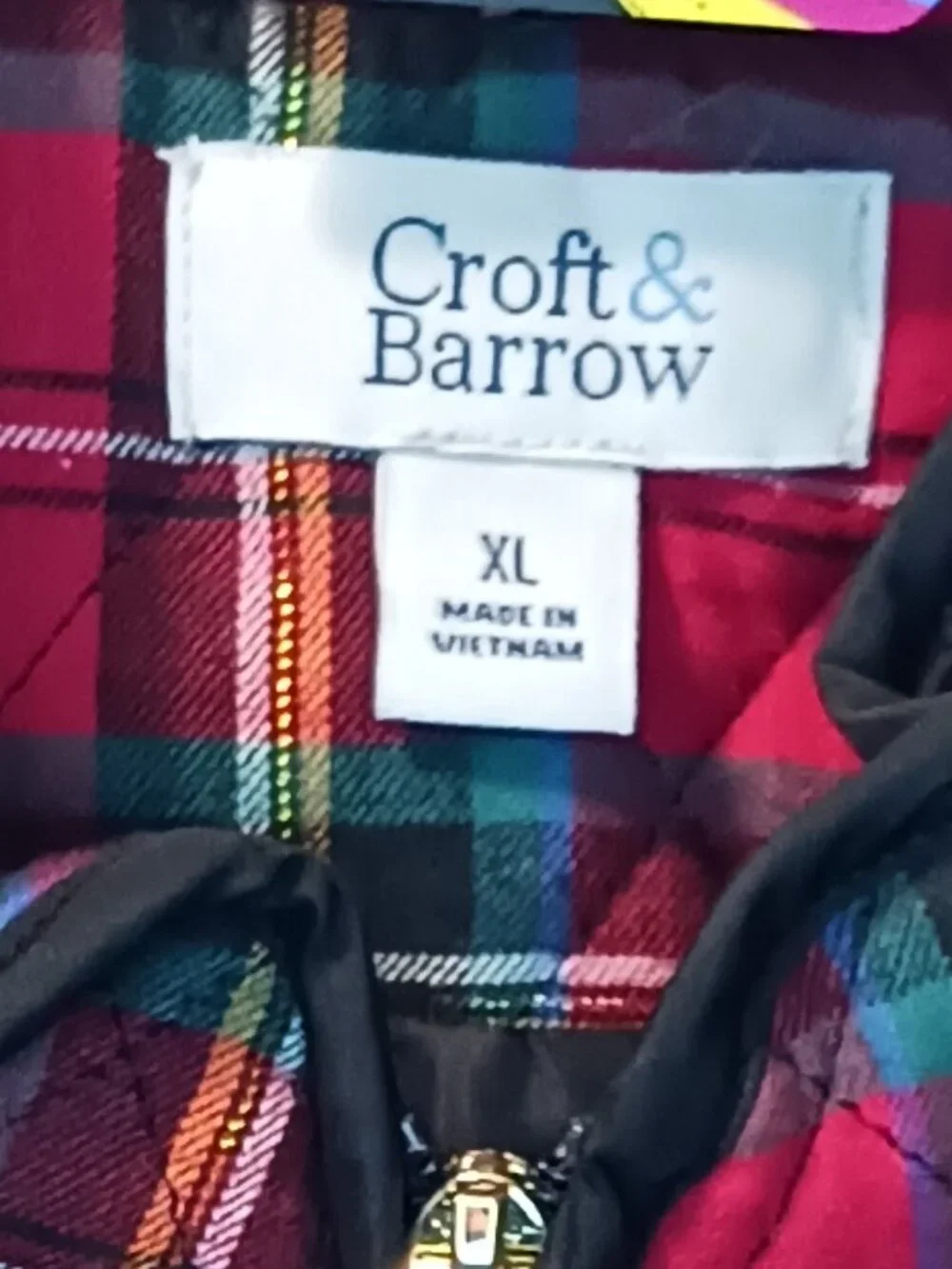 #180 NWOT Croft & Barrow Red/Black Vest Size XL - Picture 4 of 5